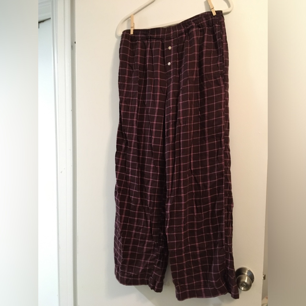 *LAST CHANCE* Women's Pajama Set Plaid Flannel Chocolate Raisin Size M - Picture 6 of 9